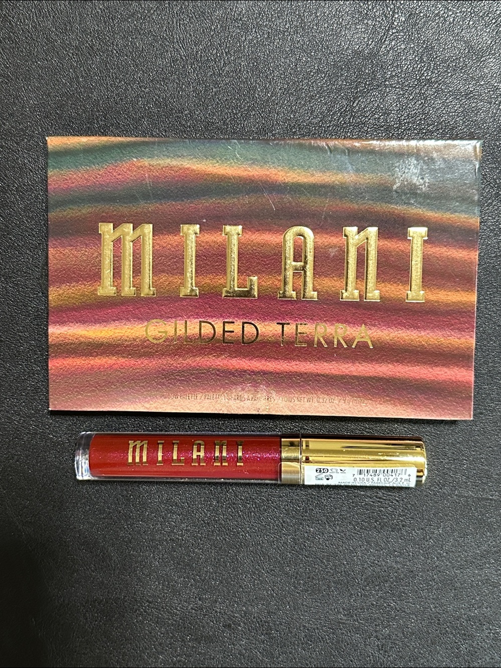 Milani Gilded Terra Eyeshadow Palette & Stay Put Liquid Lip Lipstick Combo